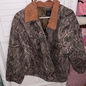 Wild Fable Olive Jacket with Tan Collar